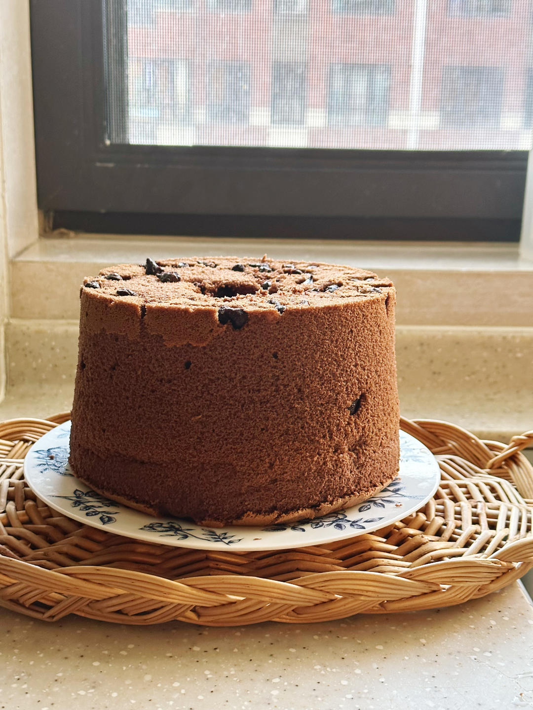 可可戚风蛋糕（中空模，烫面做法，不消泡）