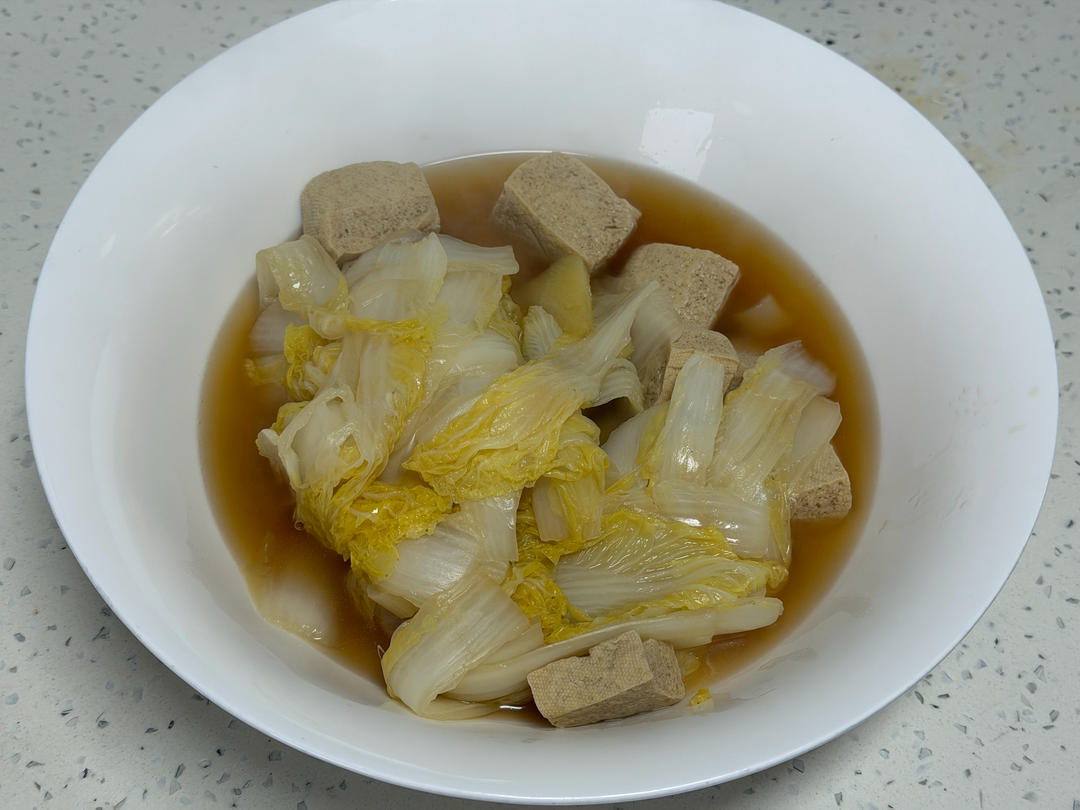 大娃娃菜炖冻豆腐