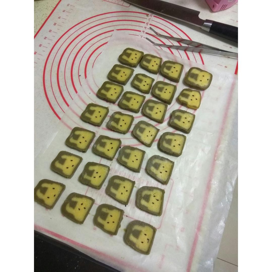 抹茶兔兔曲奇（比熊猫简单！超详细实物图+超良心手绘图）