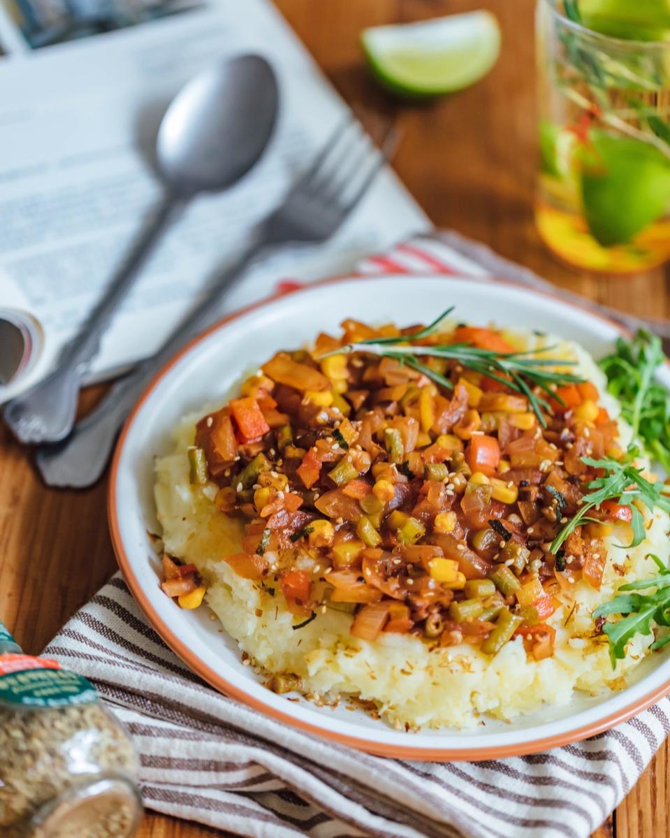 红酒茄汁杂蔬土豆泥