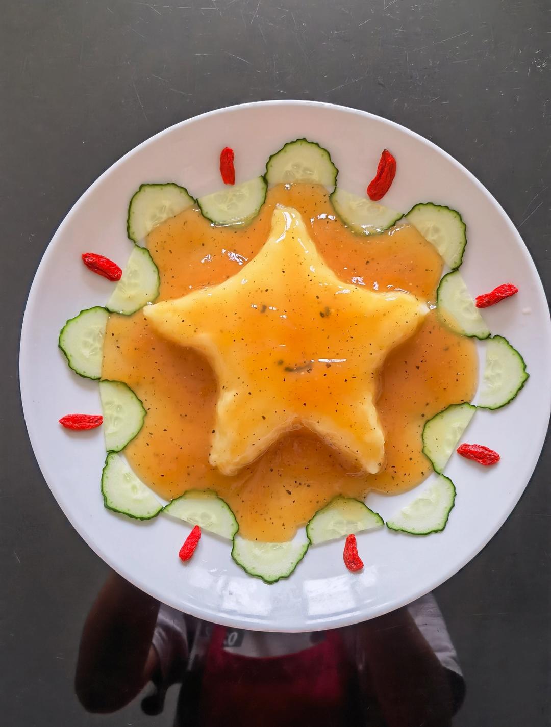 简单美丽的🌺黄瓜花围边盘饰