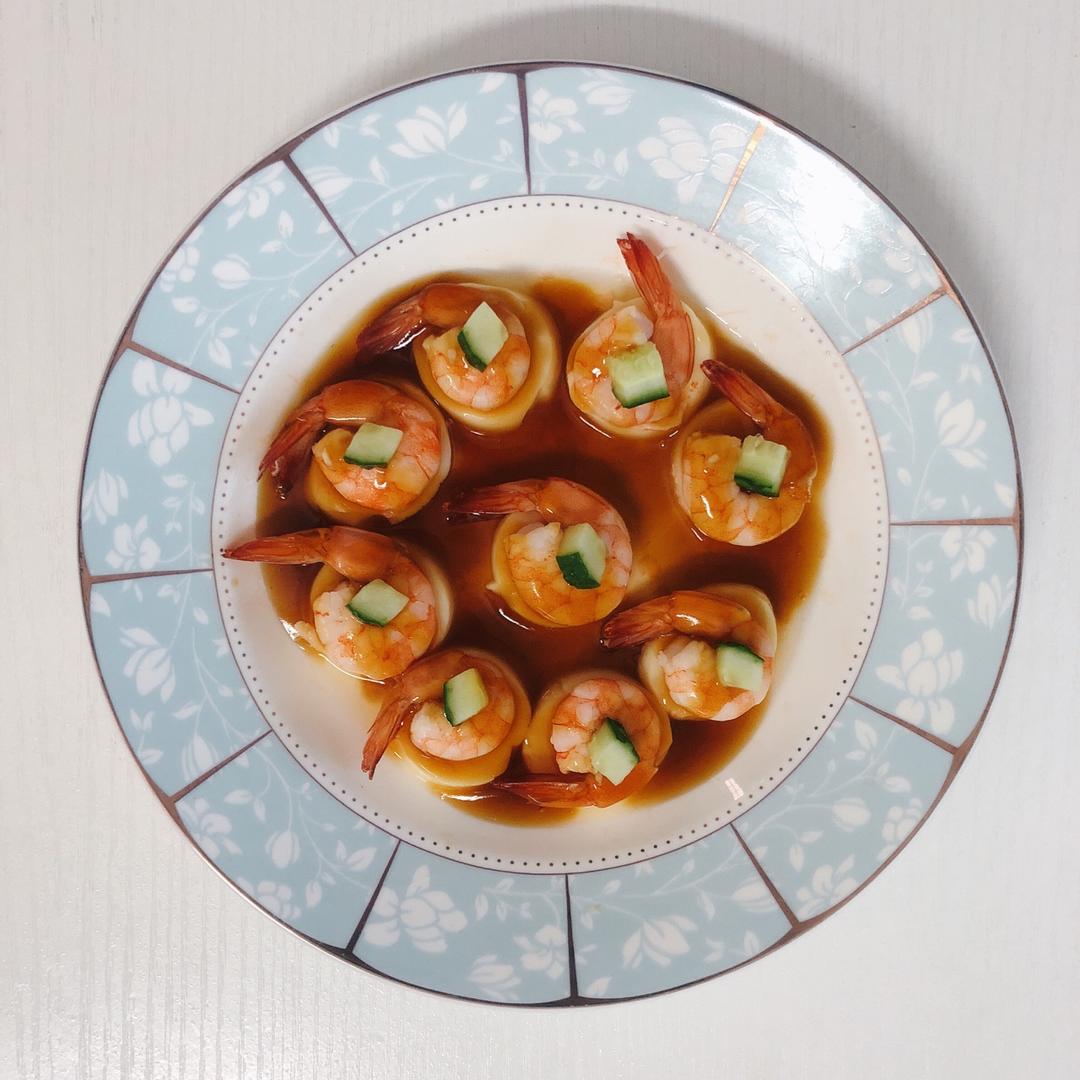 日本豆腐蒸虾仁