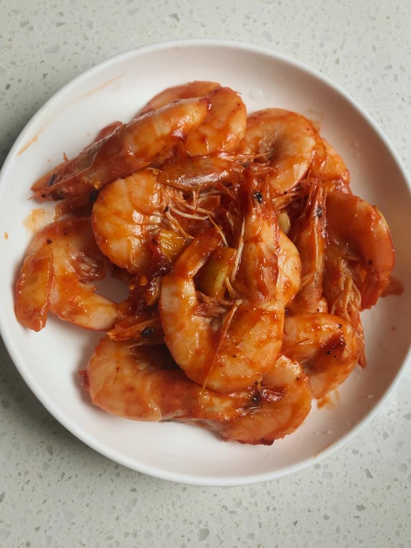 最简单好做的茄汁大虾😄