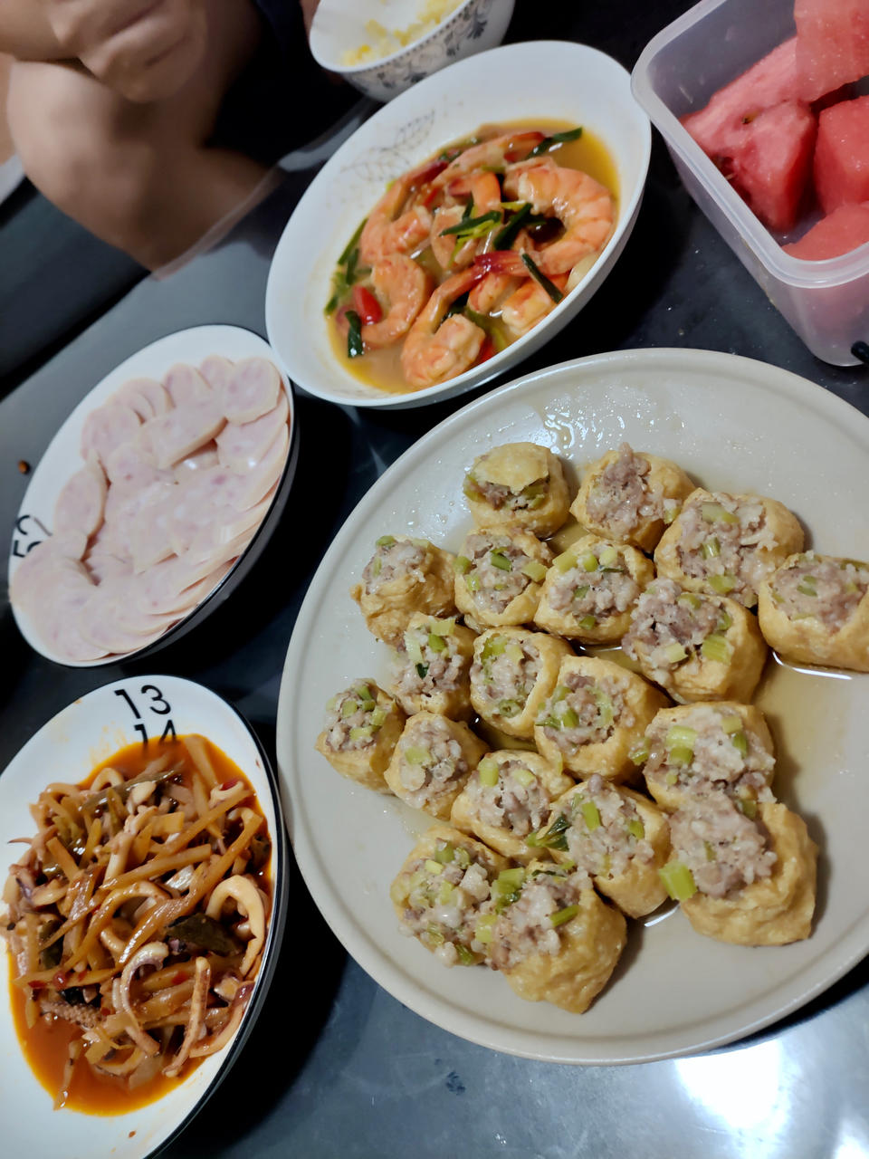 一端上桌就被秒光的时蔬肉沫酿油豆腐