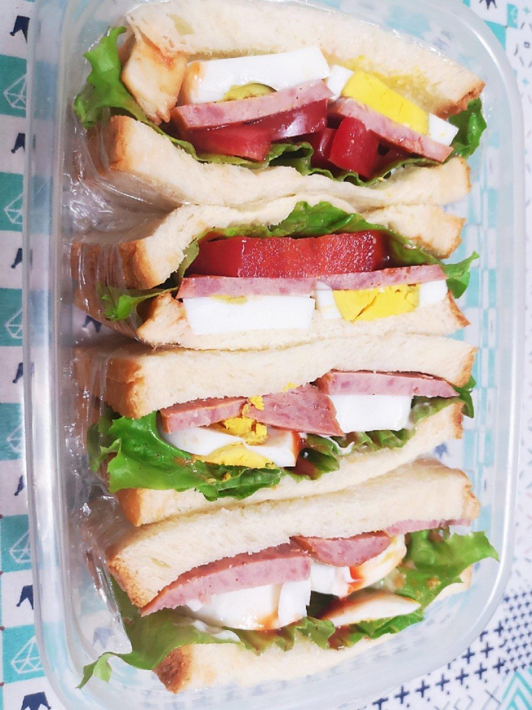 如何做超厚的沼三明治~详细tip！牛油果鸡蛋午餐肉三明治~