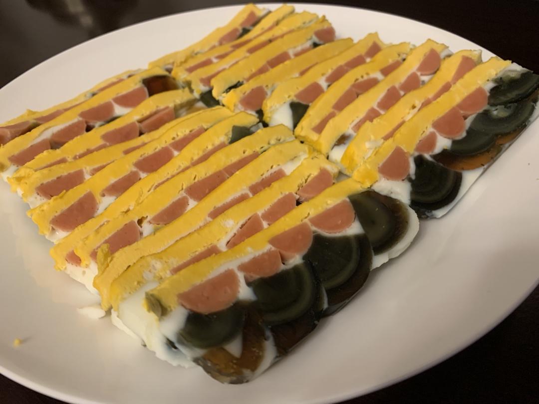 皮蛋火腿肠鸡蛋冻（蒸锅版）