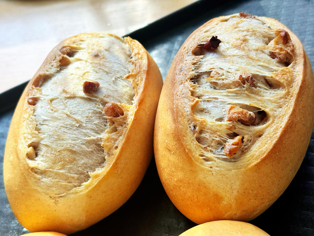 低油低糖全麦高纤核果面包，全麦原来可以这么好吃！