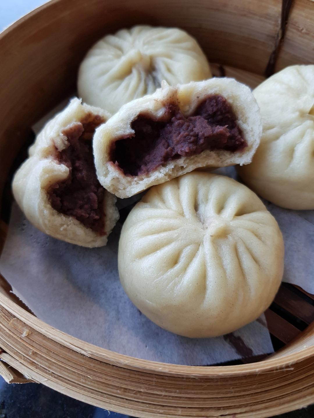 一团面做的美味豆沙包(内附红豆馅制作方法)