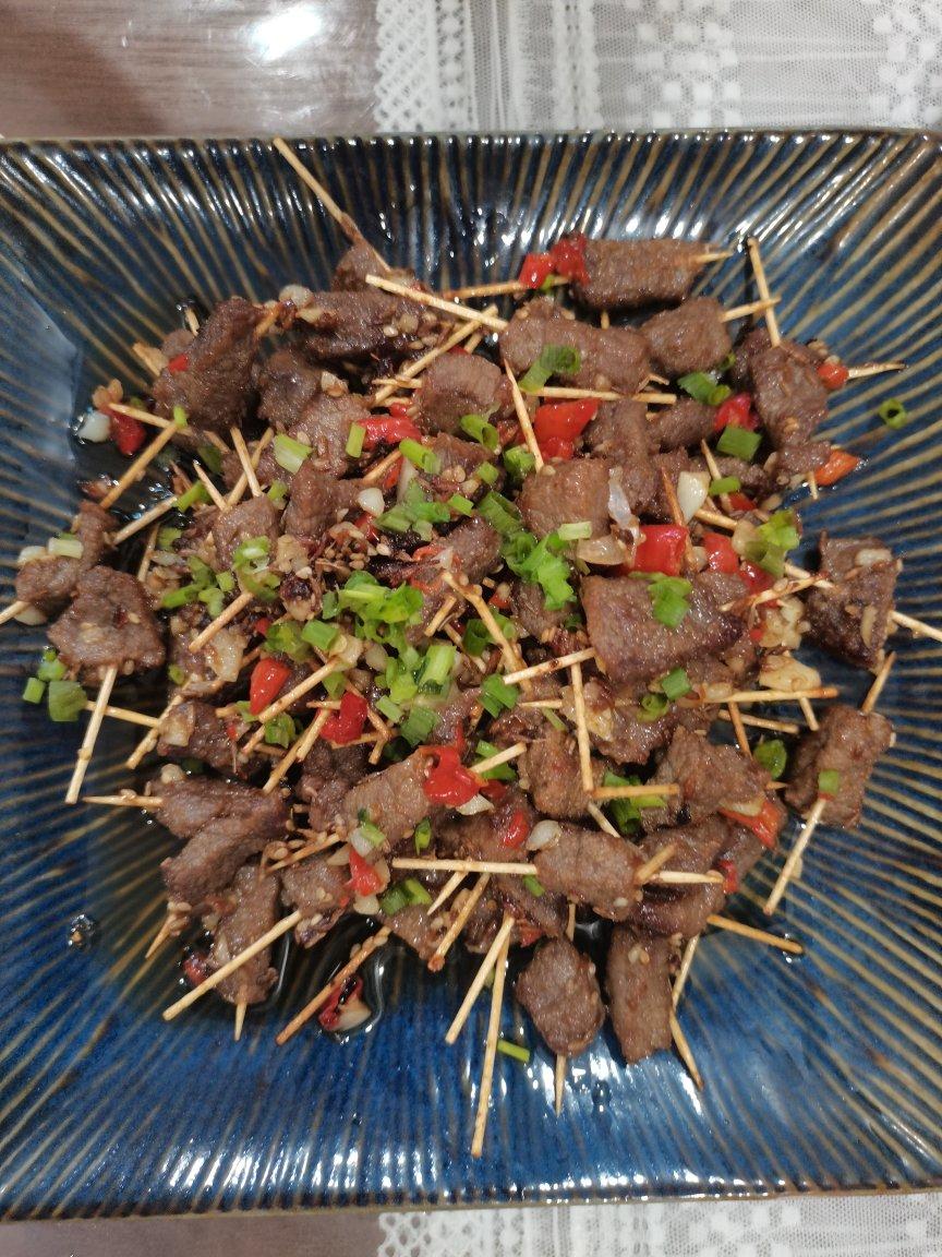 超好吃的牙签牛肉