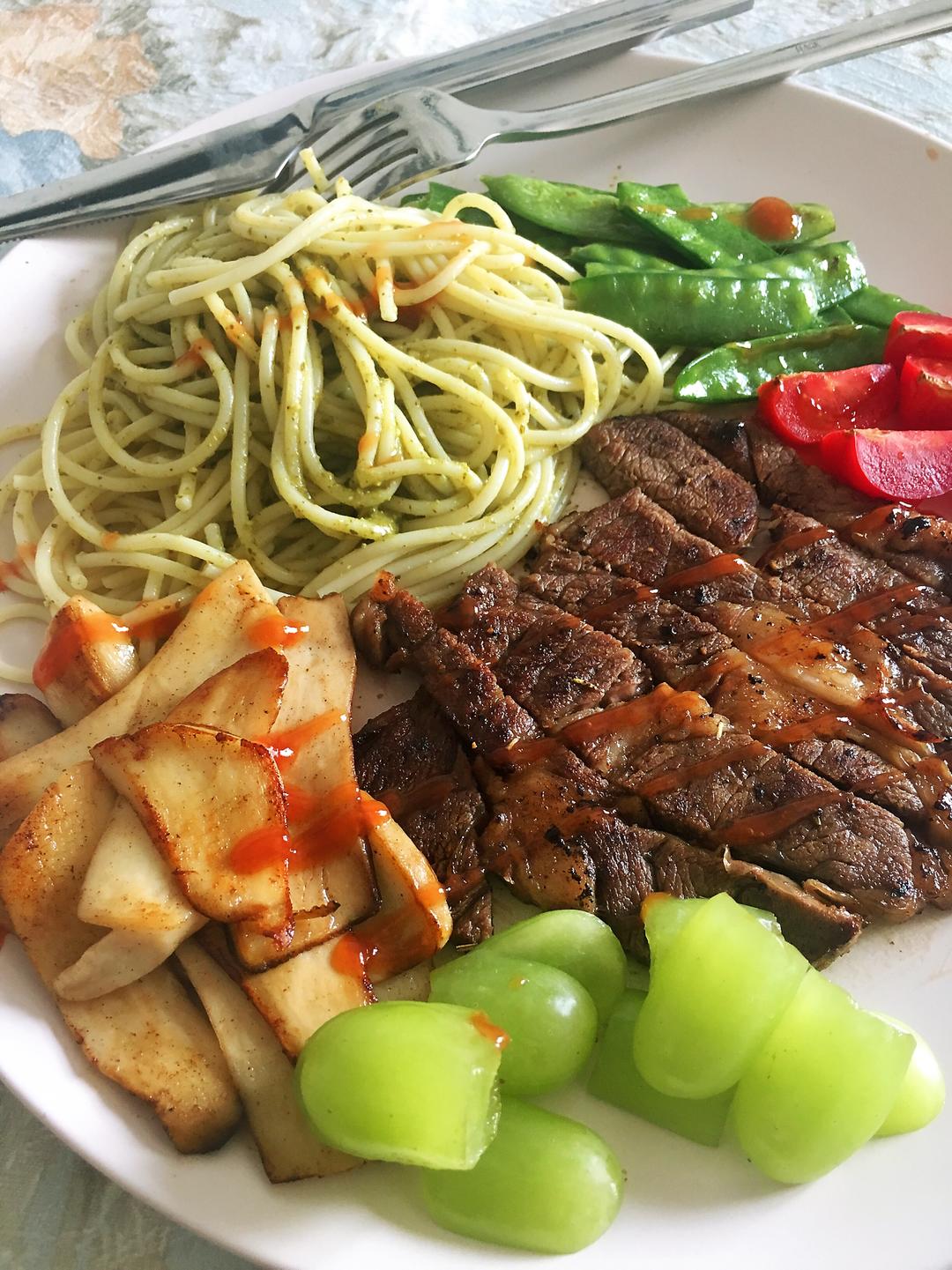 牛扒意粉的做法