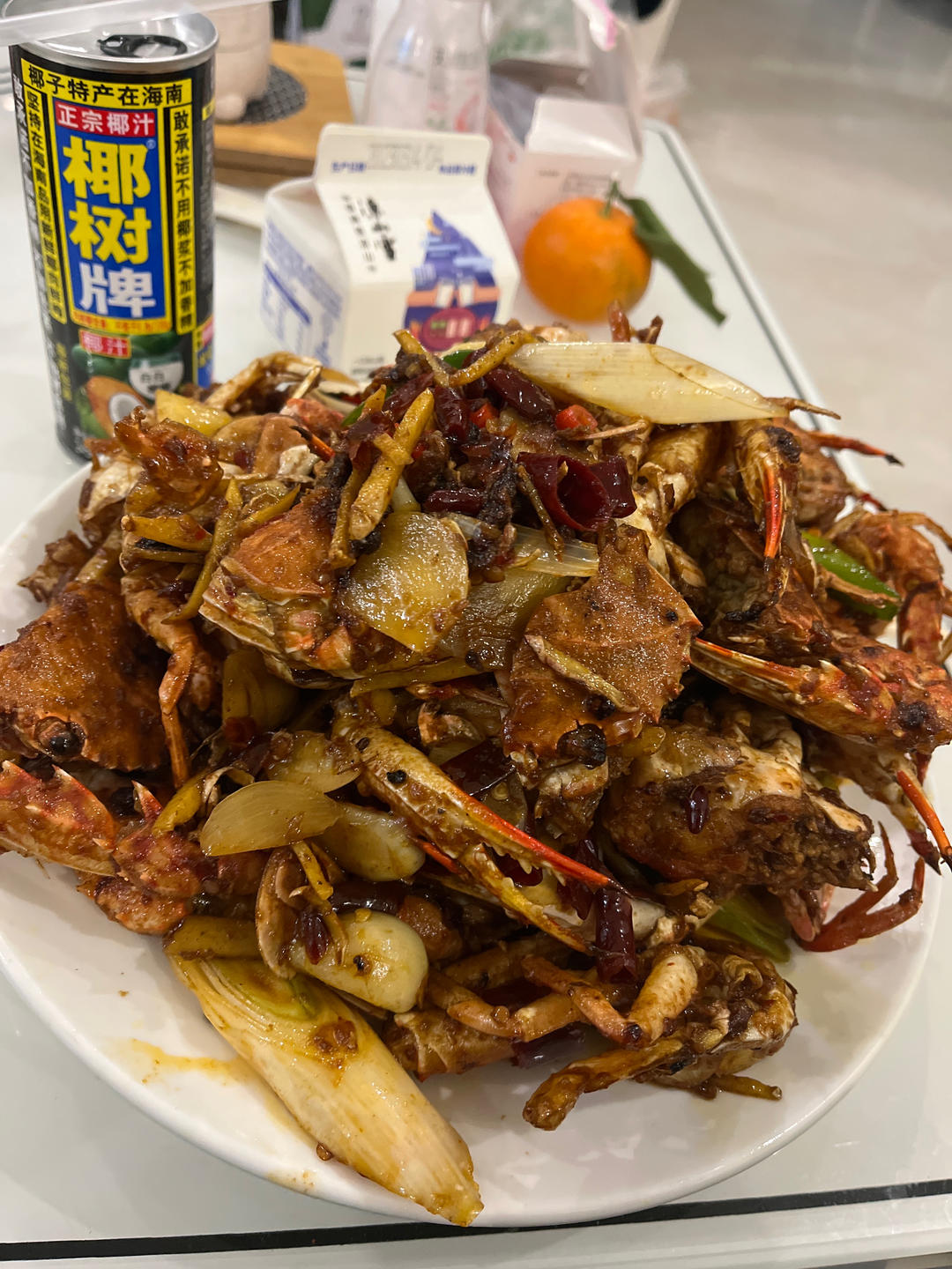吮指辣炒花蟹