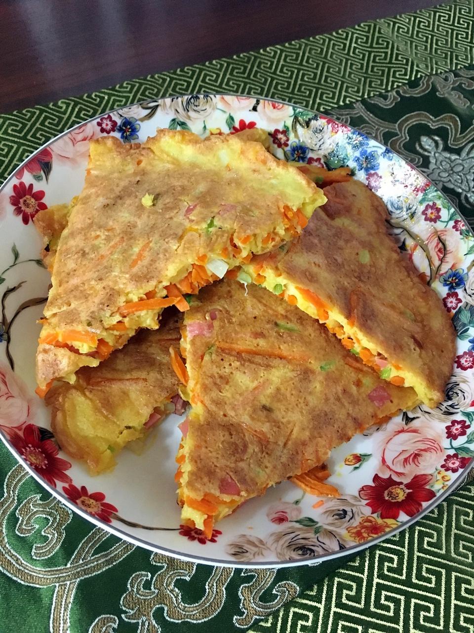 胡萝卜鸡蛋饼