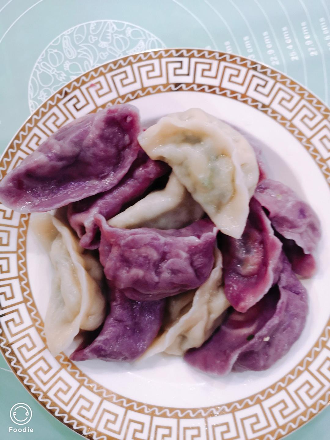无水版彩色面团饺子