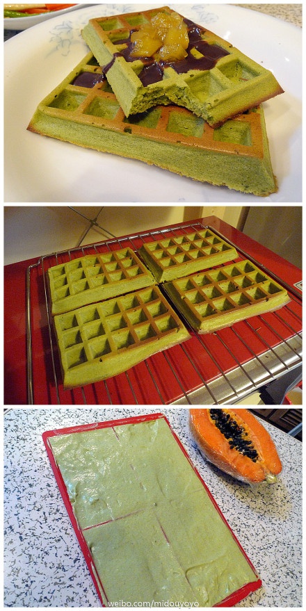 抹茶华夫饼