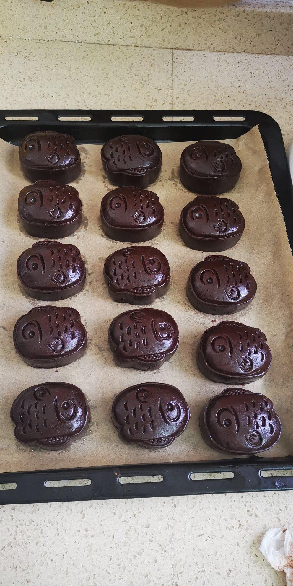 巧克力奶酪椰蓉拉丝月饼