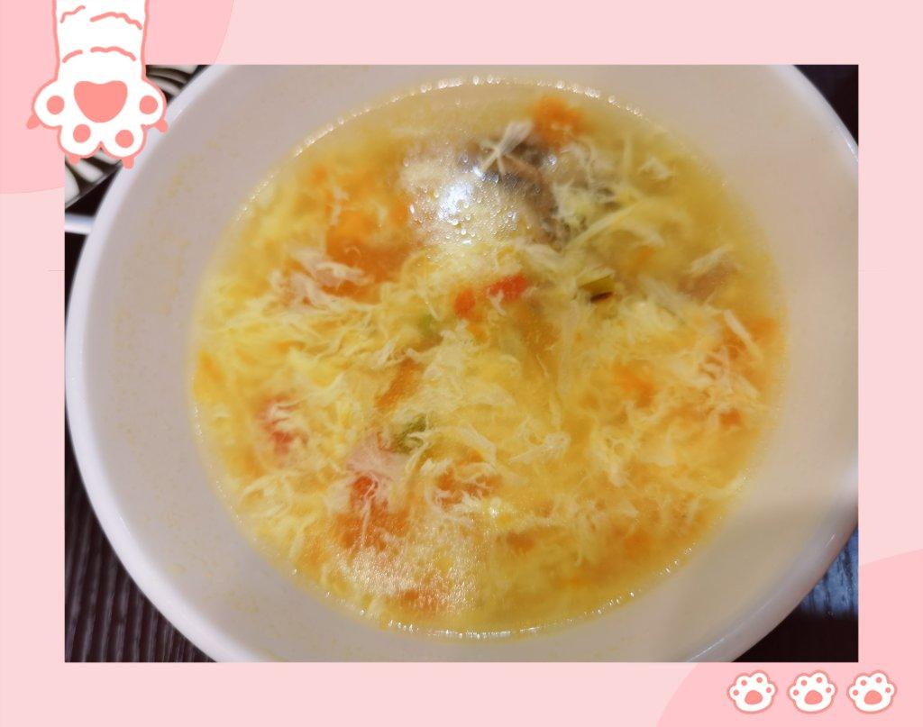 一碗漂亮又鲜嫩无比的基础蛋花汤
