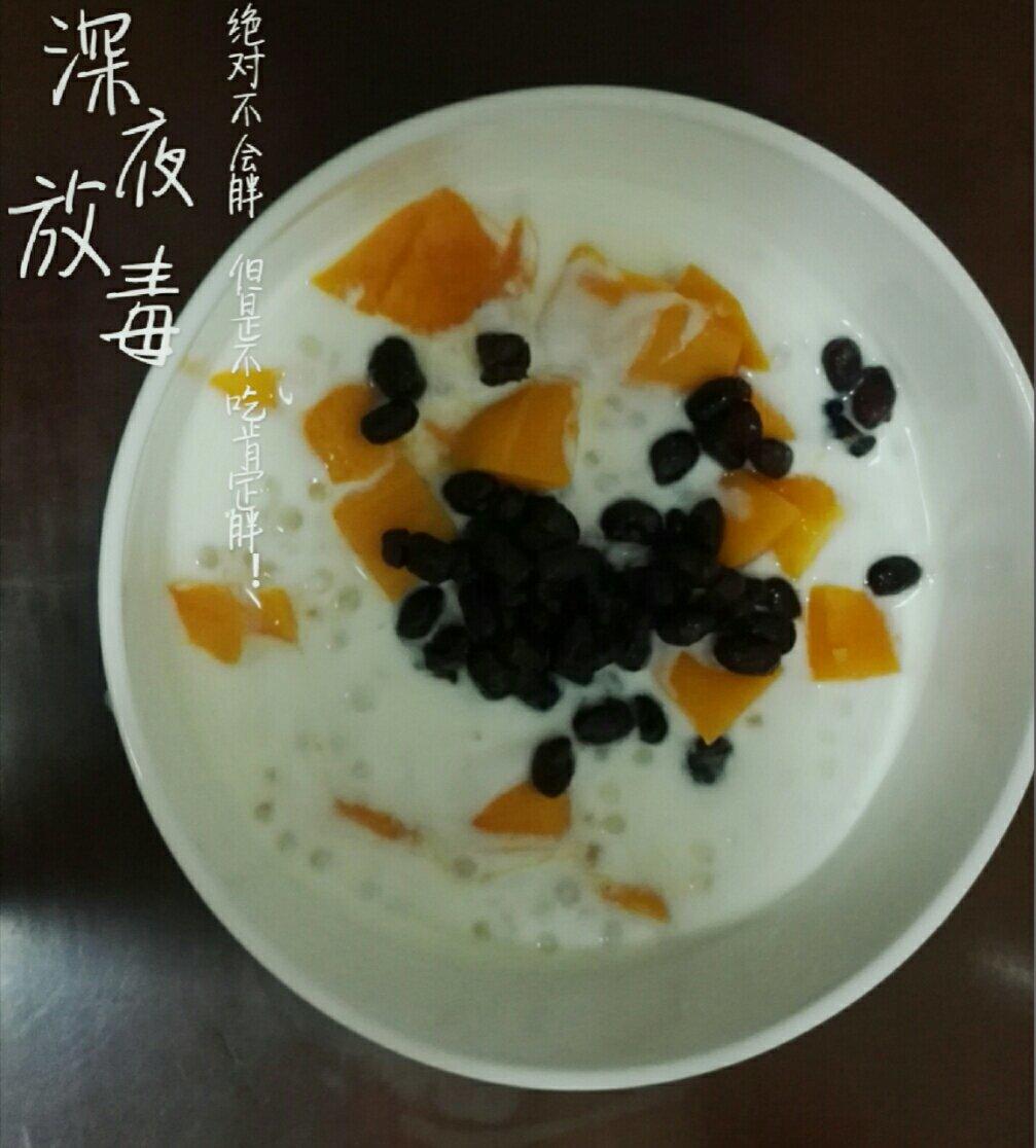 健康低脂芒果酸奶西米露