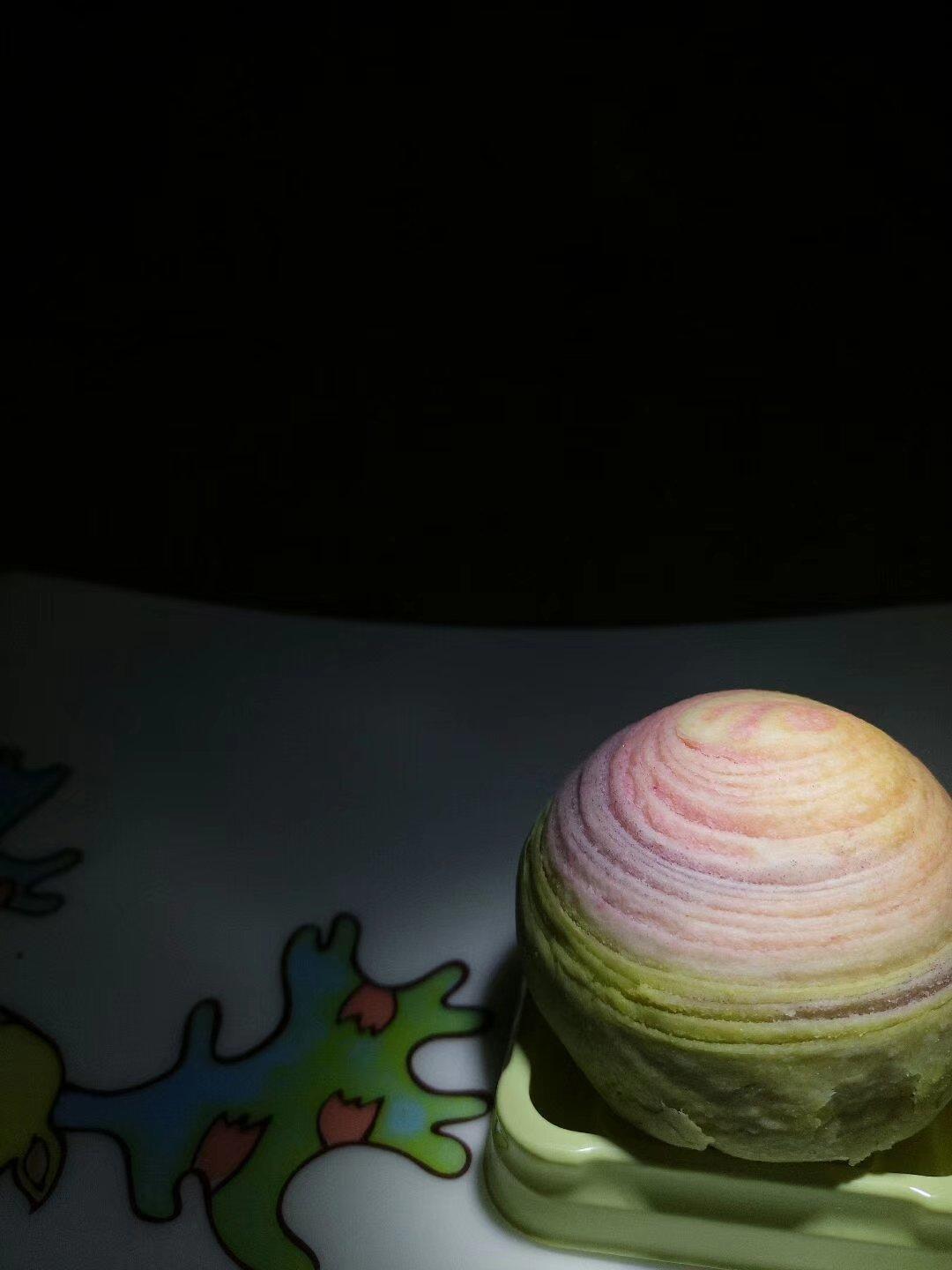 彩虹渐变蛋黄酥（无需揉出膜）