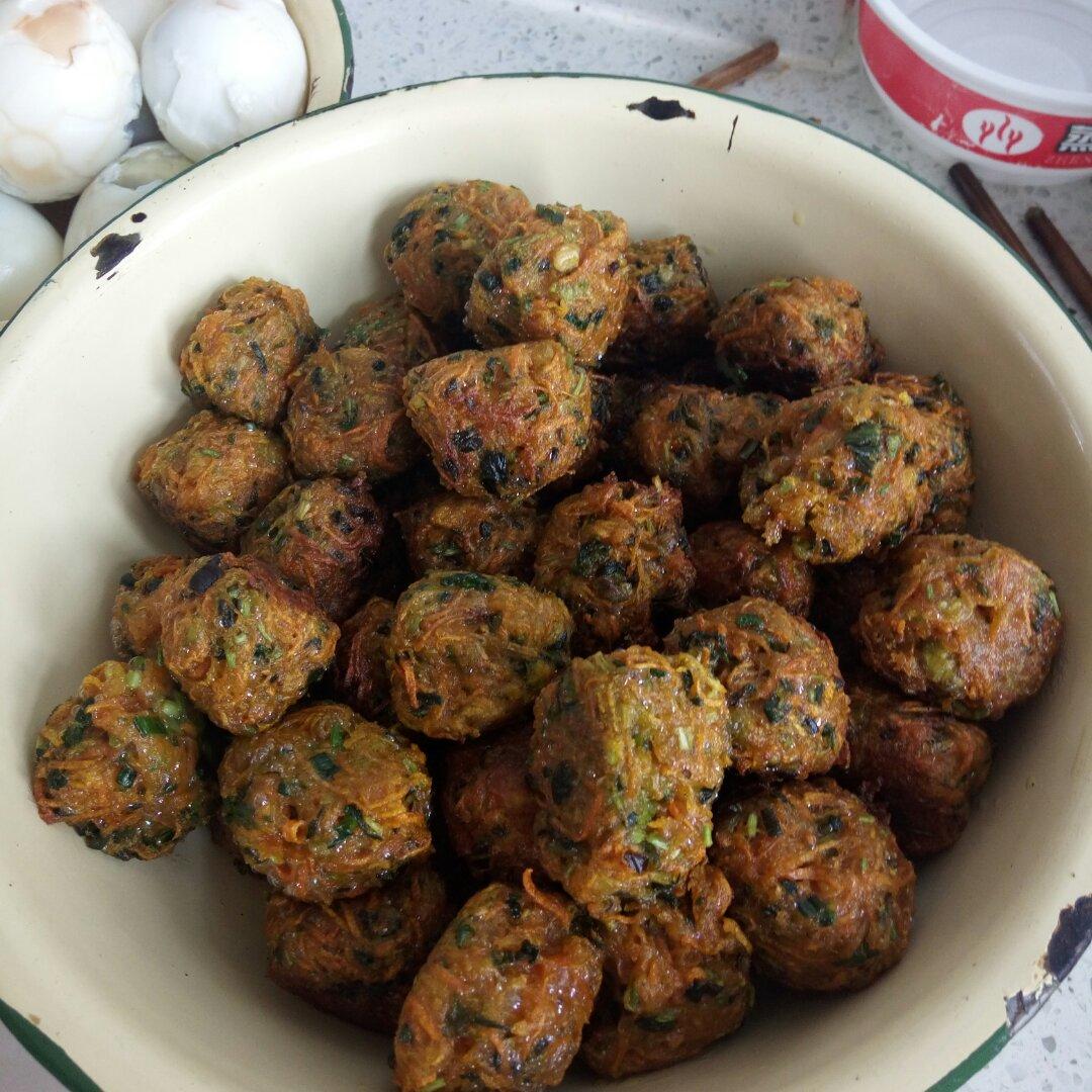 胡萝卜香菜素丸子