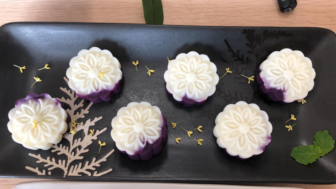 紫薯山药糕（超详细！快手！减肥也可吃的点心）