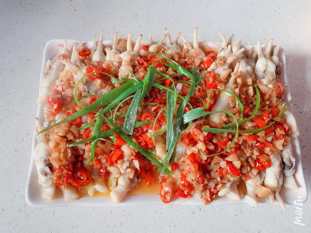 蒜蓉剁椒蛏子蒸粉丝