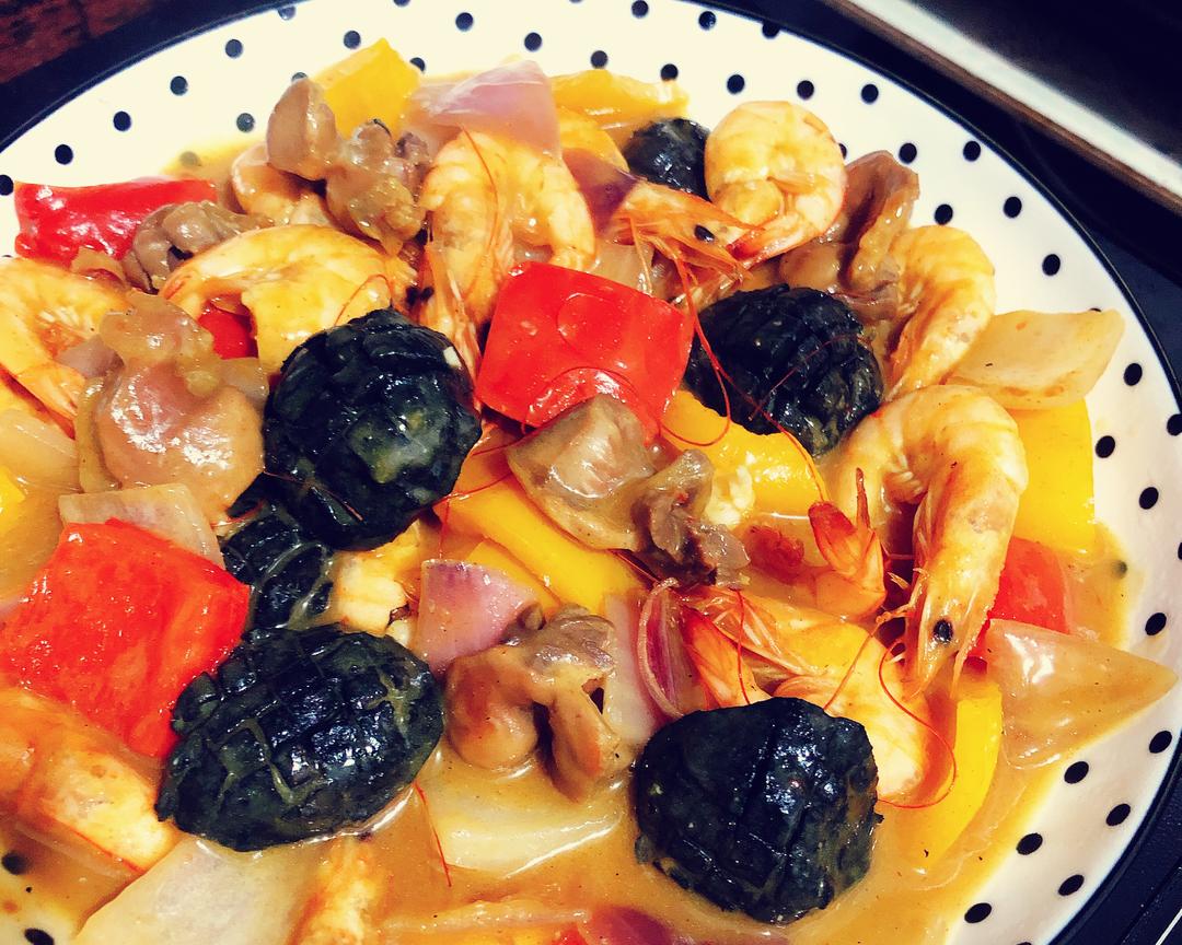 好吃的海鲜咖喱杂烩