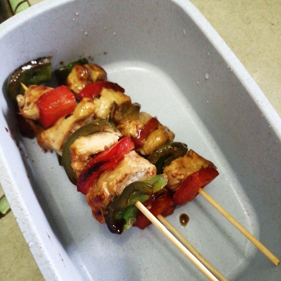 平底锅烧烤style：日式梅花肉串烧