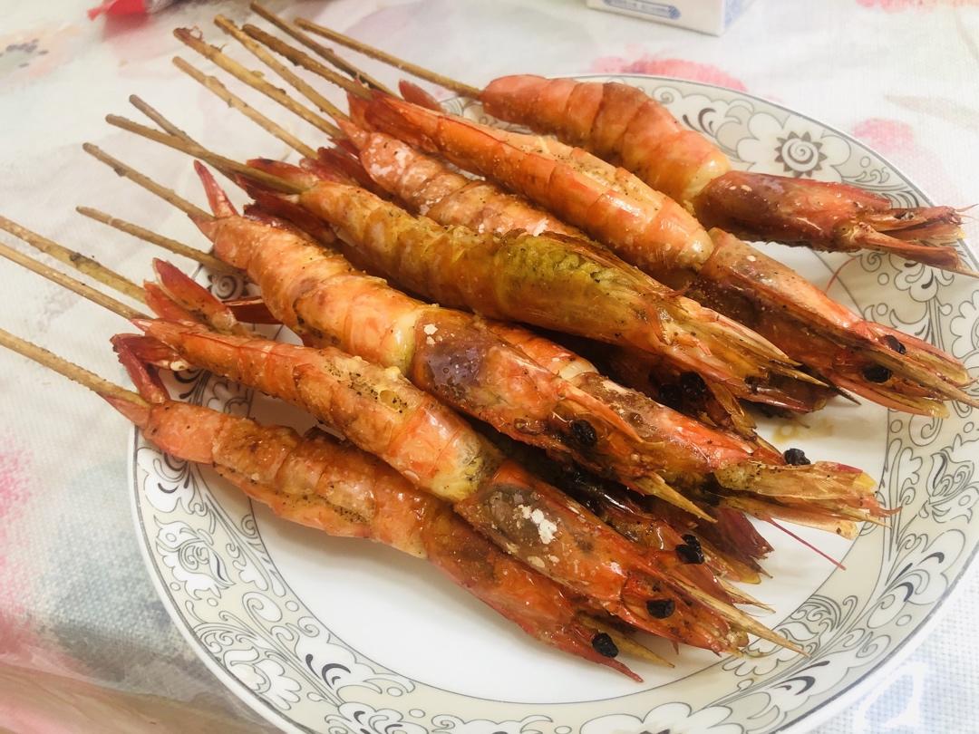 在家也能做出日料店的盐烤大虾~