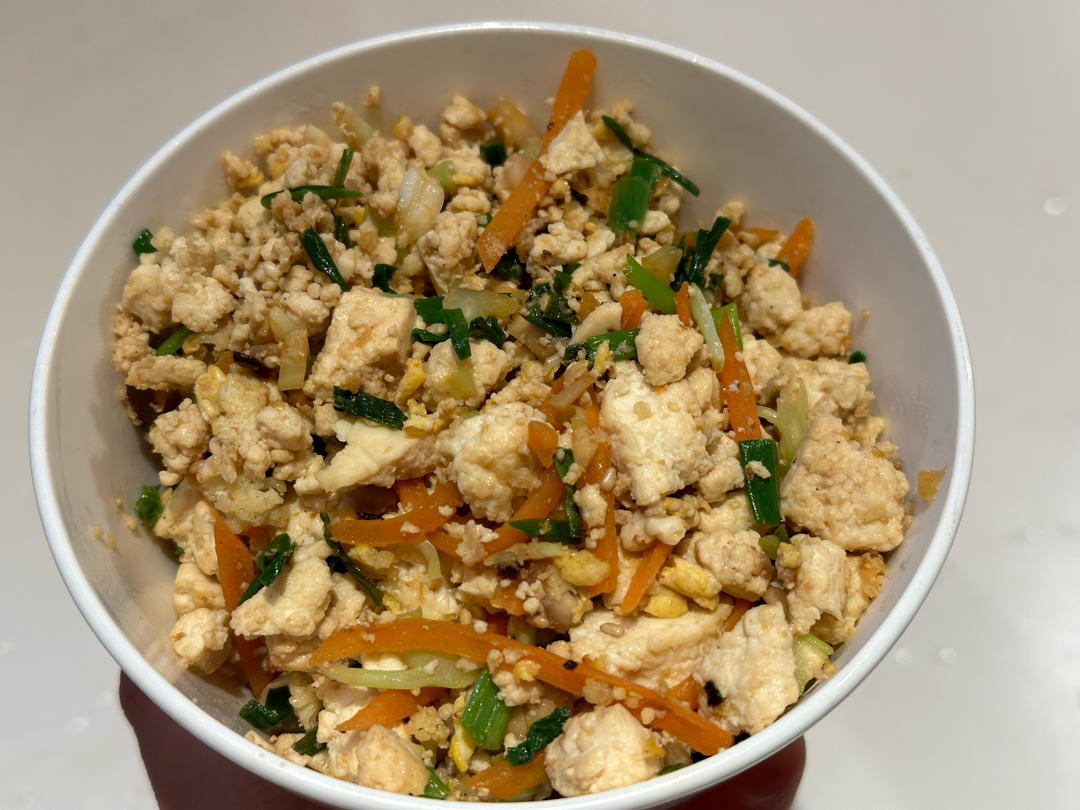 超简单饱腹的无米炒饭 减脂的做法