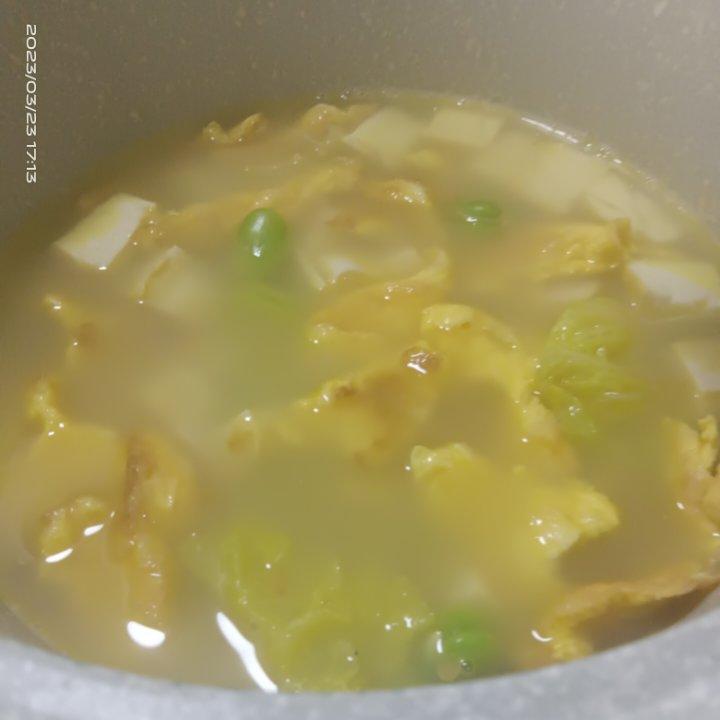 减脂餐—豆腐鸡蛋汤