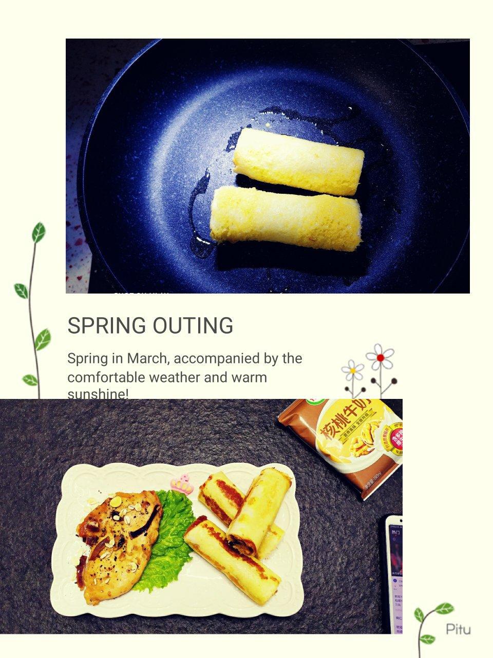 平底锅版～爆好吃的肉松吐司卷