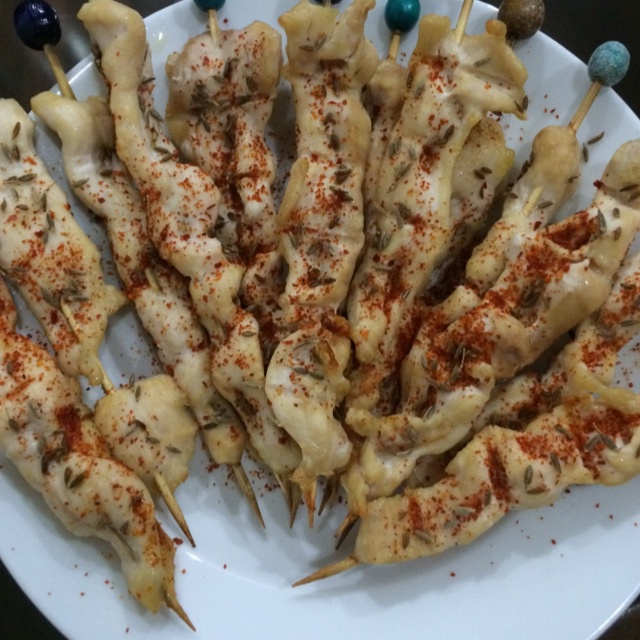 新疆烤鸡肉串