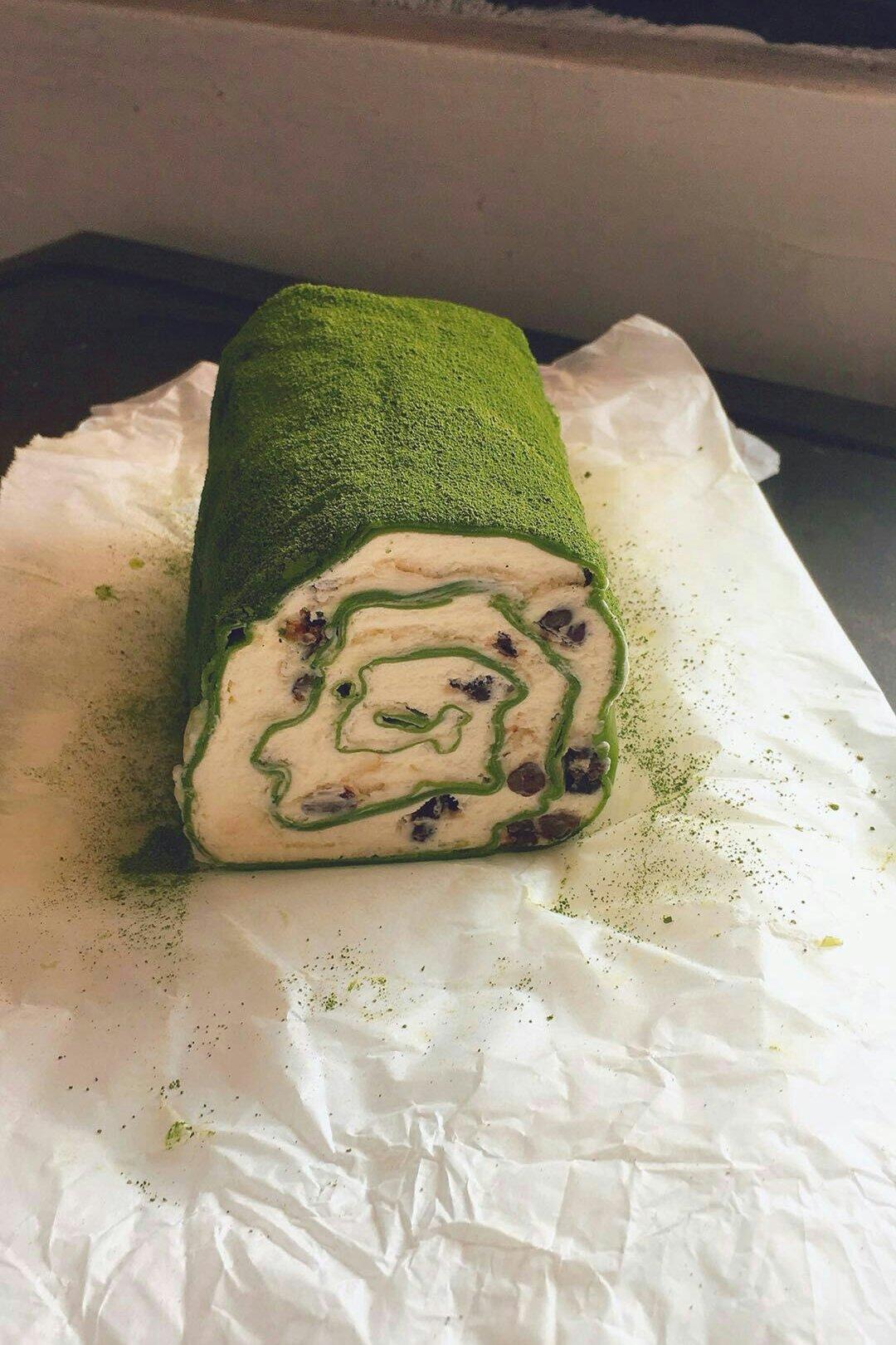 网红食谱│抹茶毛巾卷