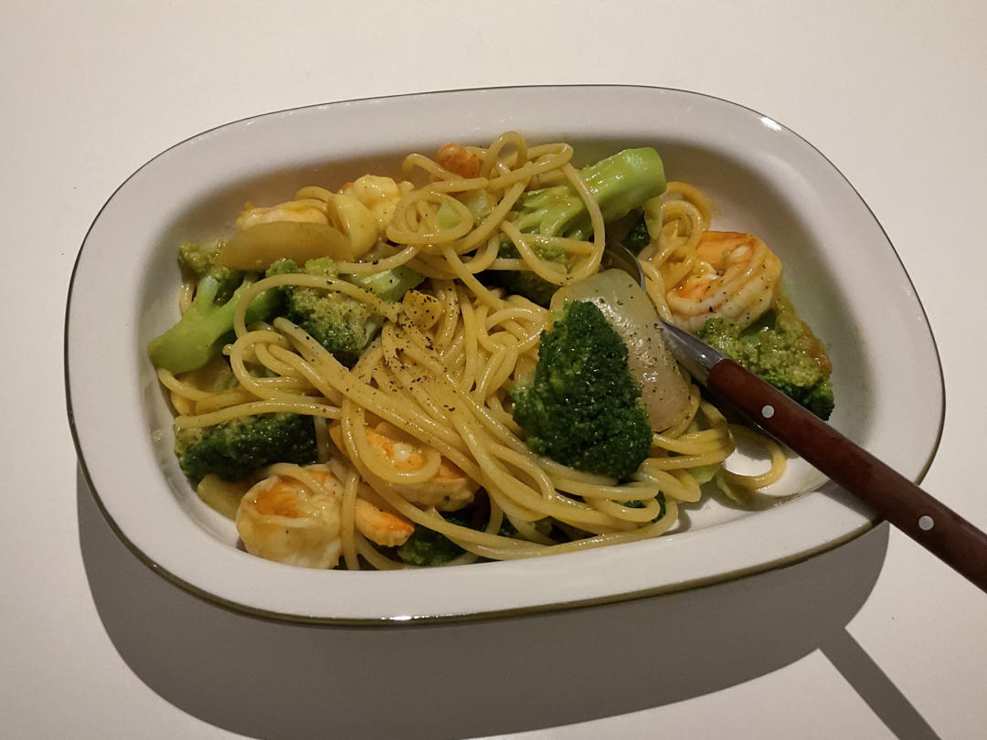 咖喱鲜虾意面