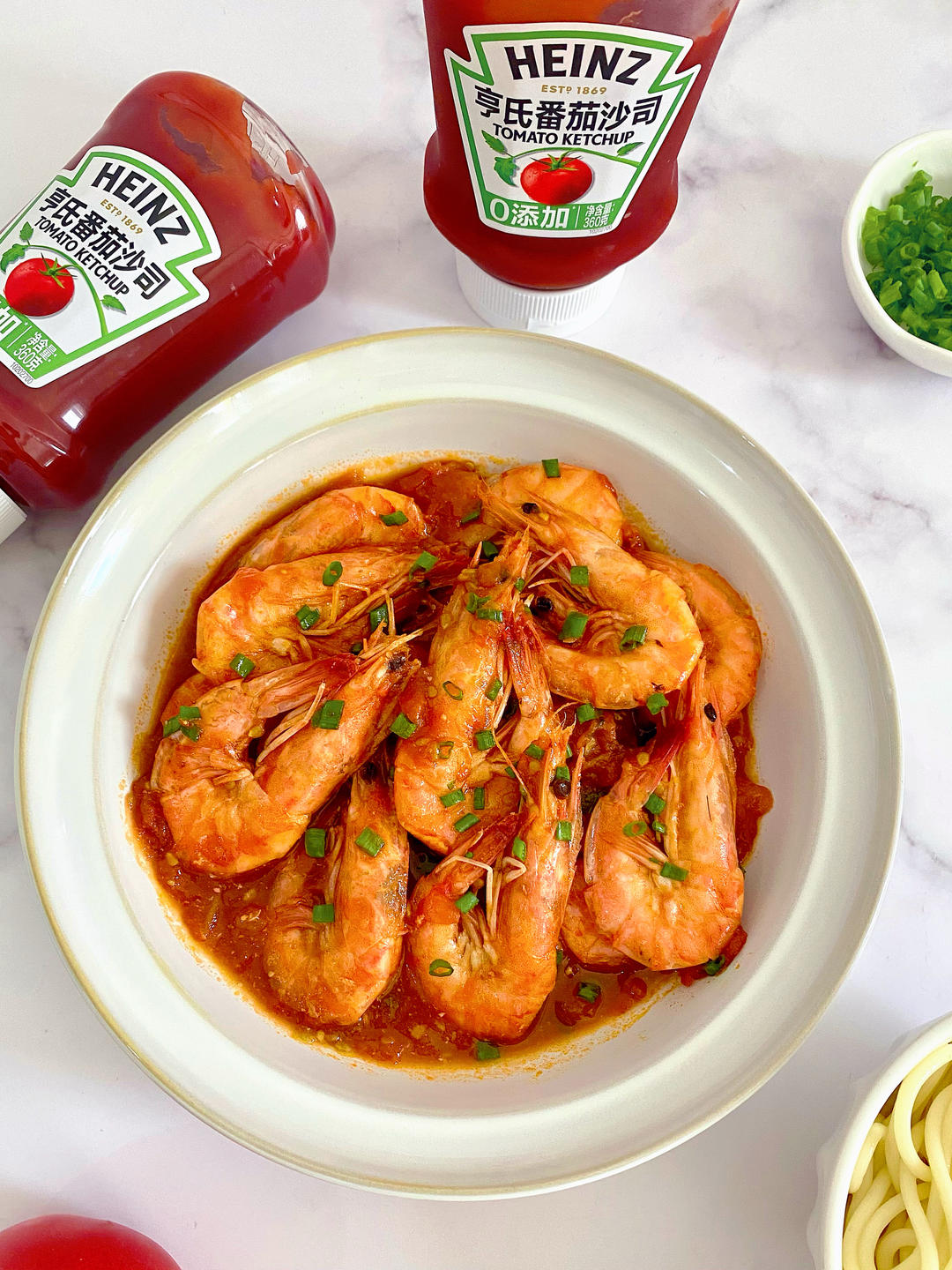 酸辣开胃茄汁虾 苦夏不苦