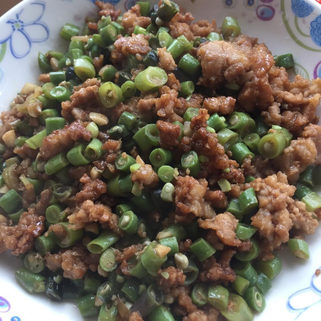 肉沫豆角下饭菜