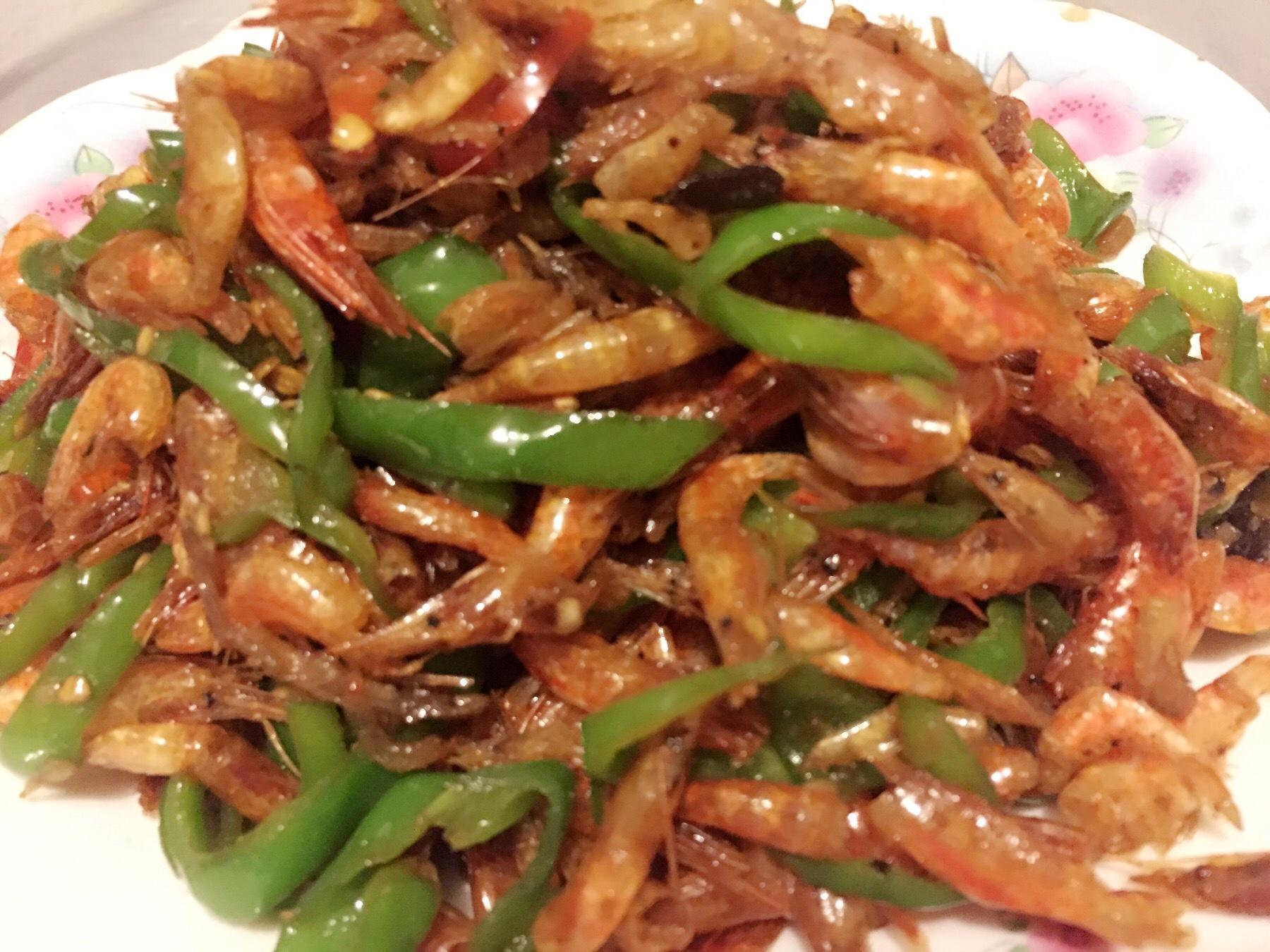 青椒小虾的做法