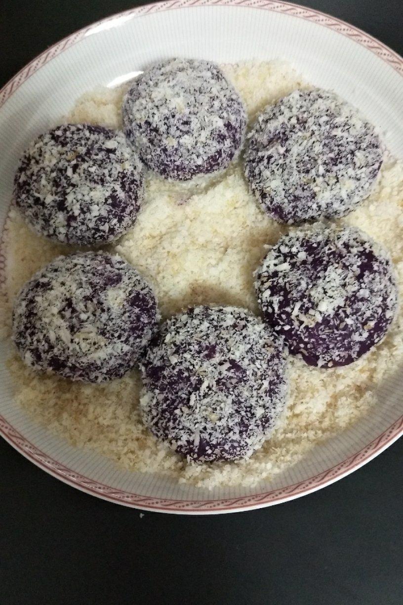 香蕉紫薯球（减脂伪大福）