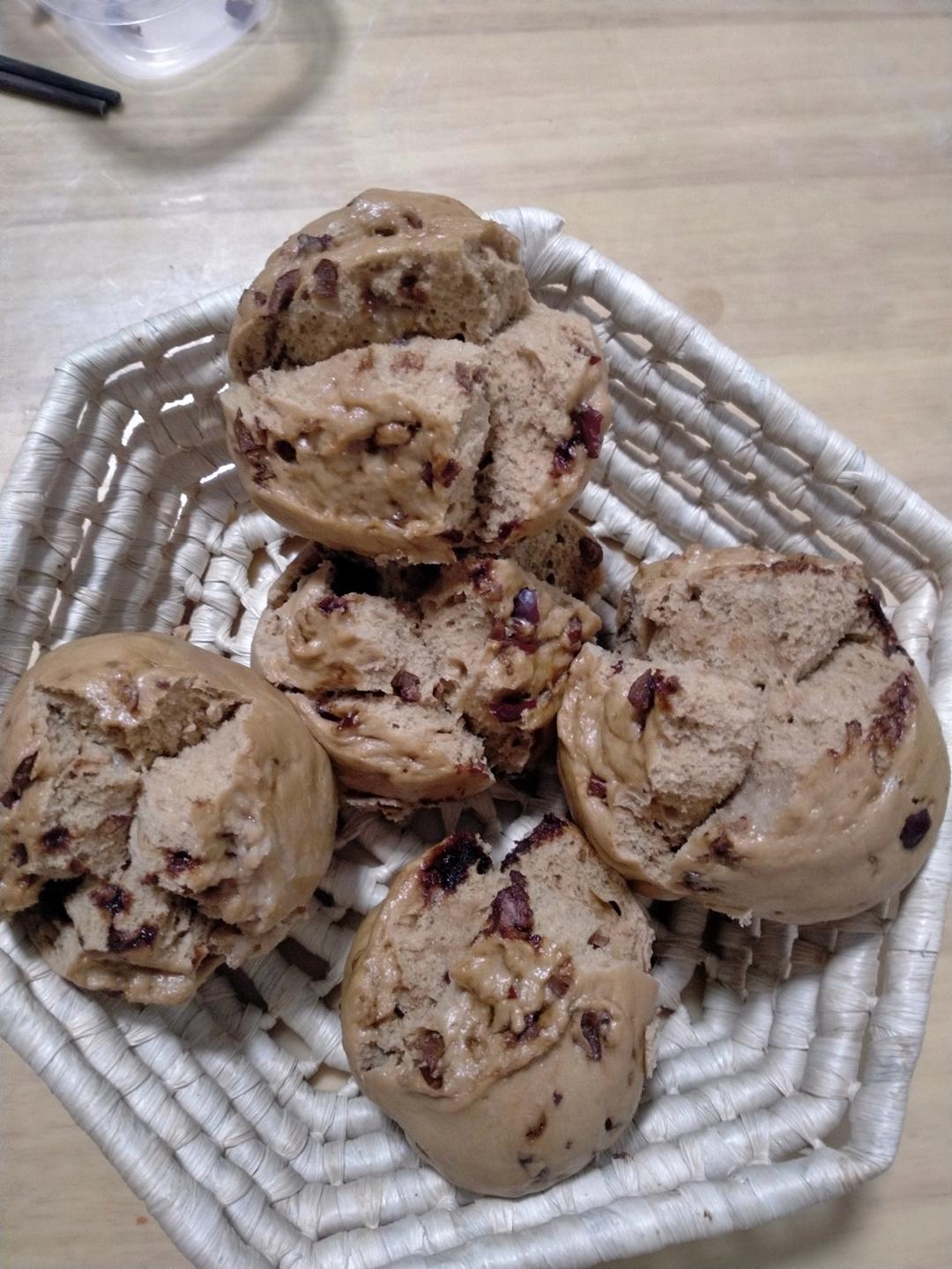 新手也能爆开花的老面红糖大枣开花馒头（泡打粉版or无泡打粉版）