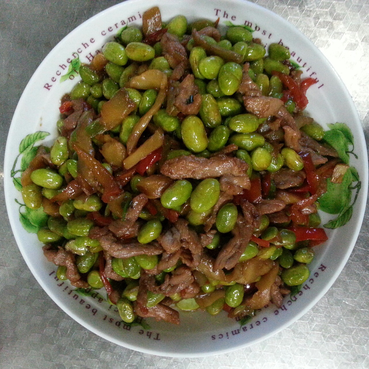 毛豆榨菜肉丝