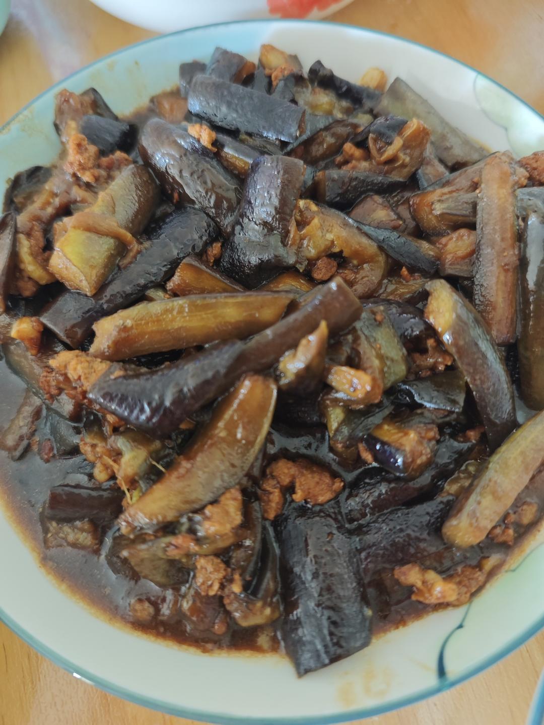 不用油炸超省油的鱼香肉末茄子煲