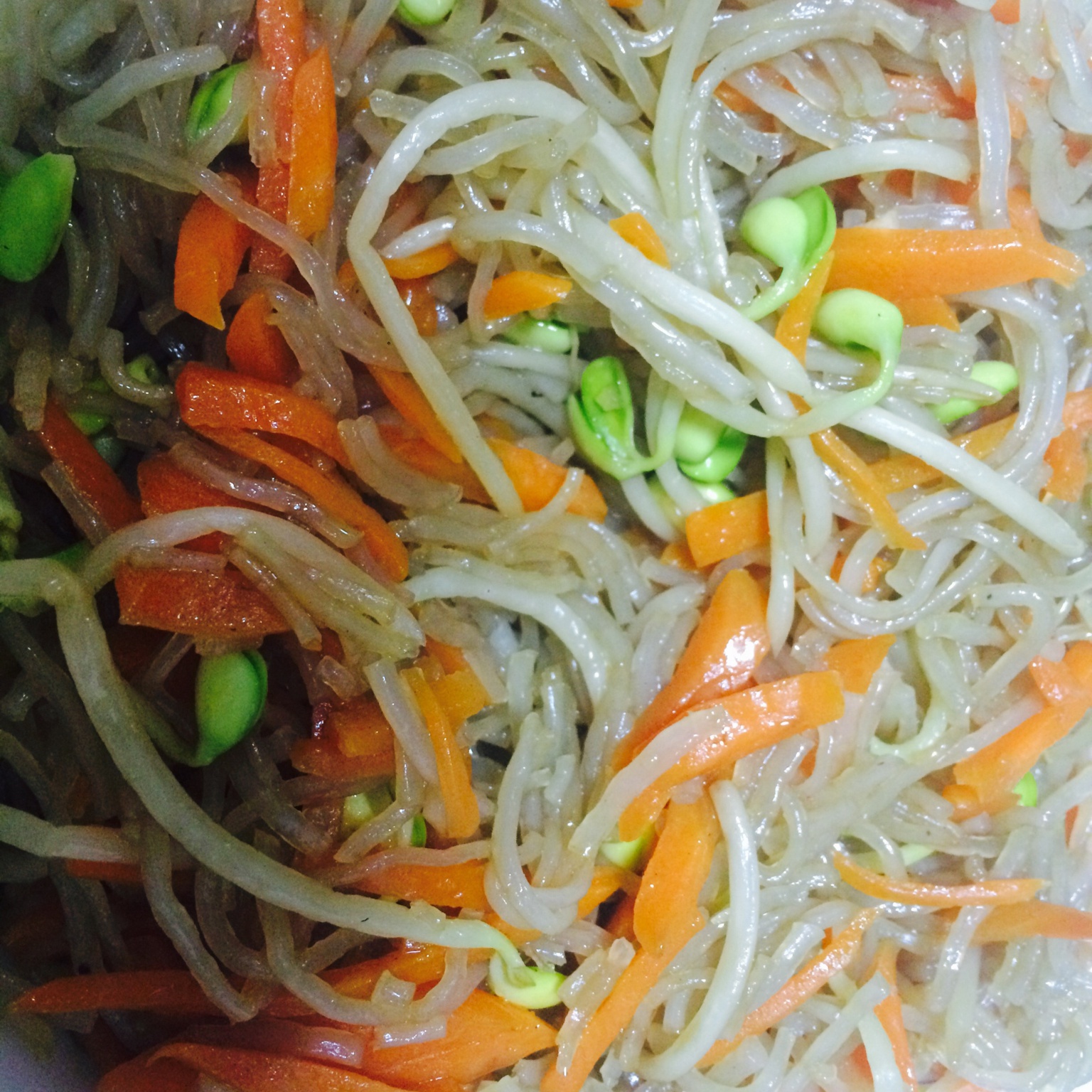 豆芽炒粉丝