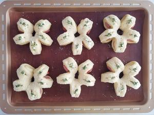 芝士香肠花朵🌸面包-最好吃的面包之一的做法 步骤13