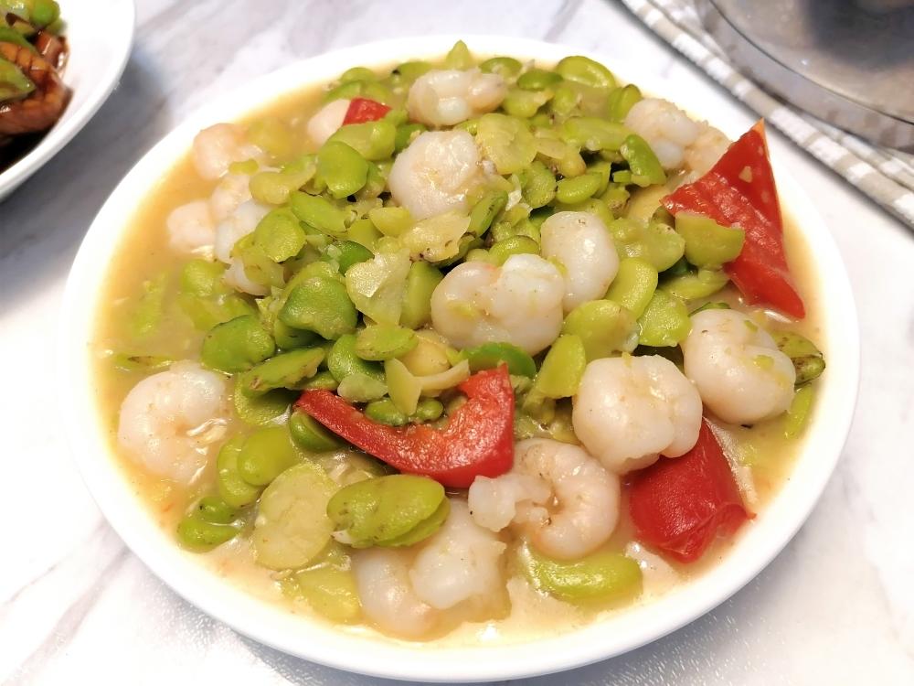 蚕豆瓣烧虾仁的做法