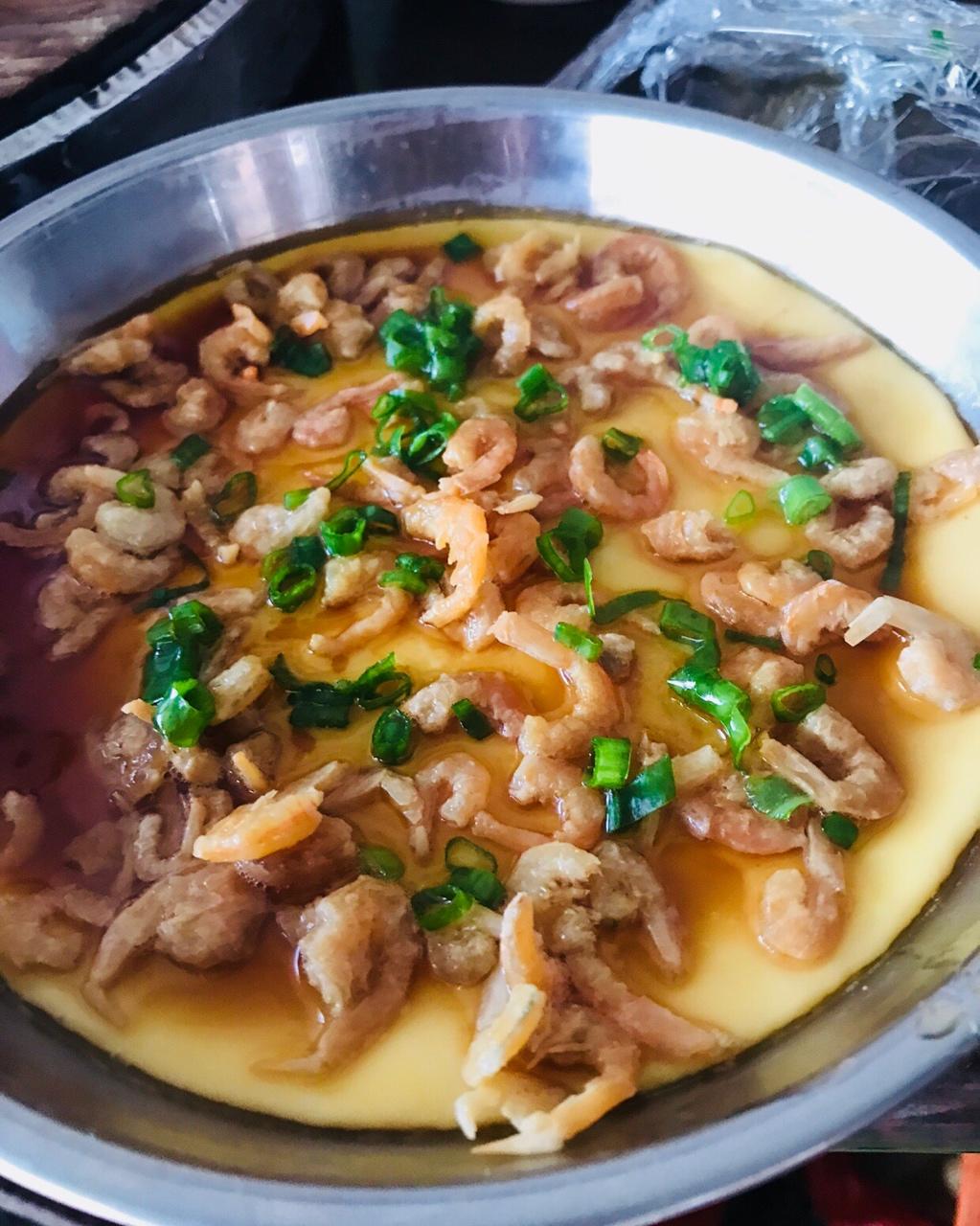 滑嫩的虾仁蛋羹