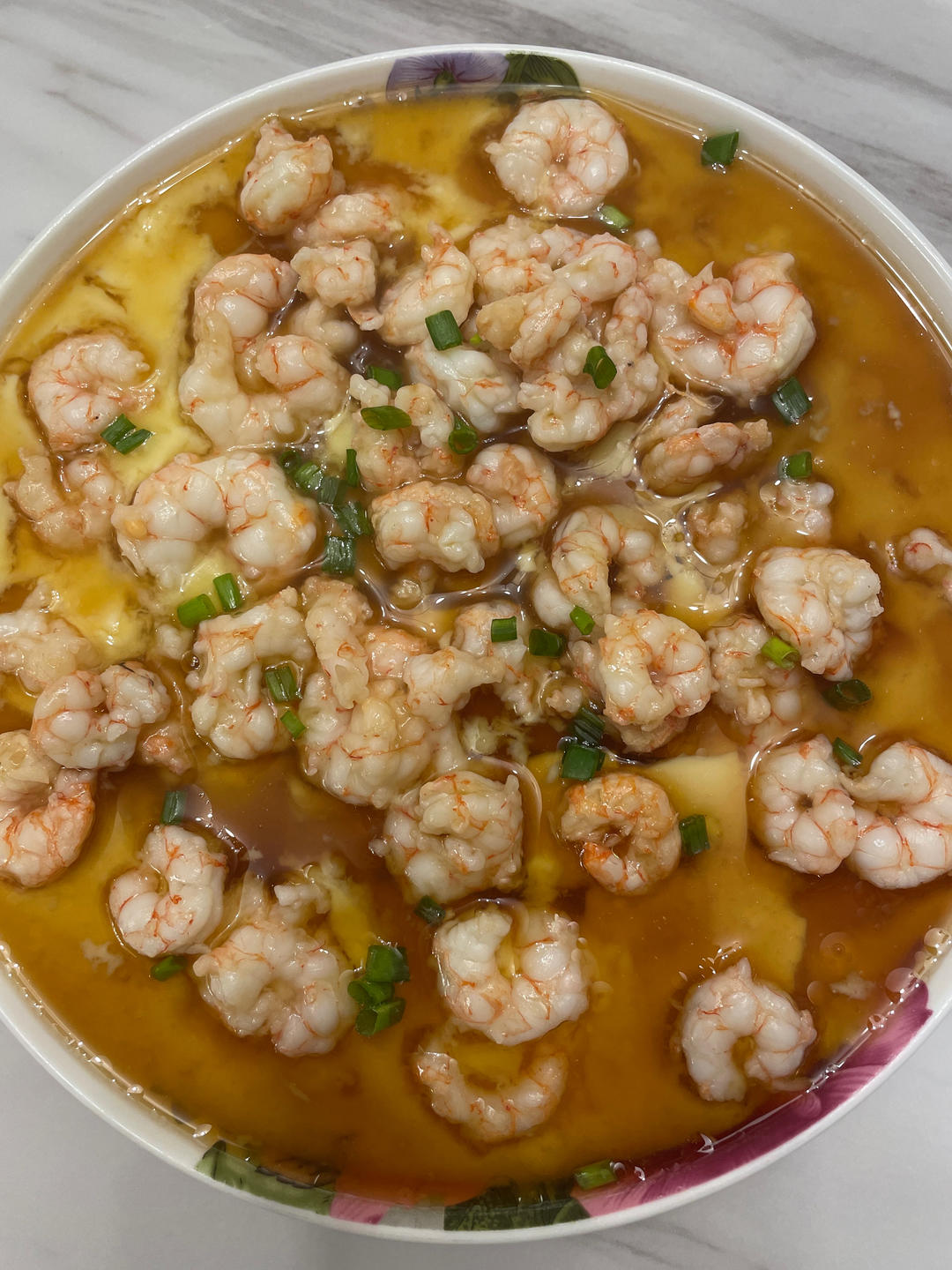 虾仁豆腐蒸水蛋