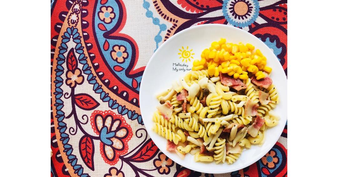 奶油蘑菇培根通心粉/自制白酱意大利面