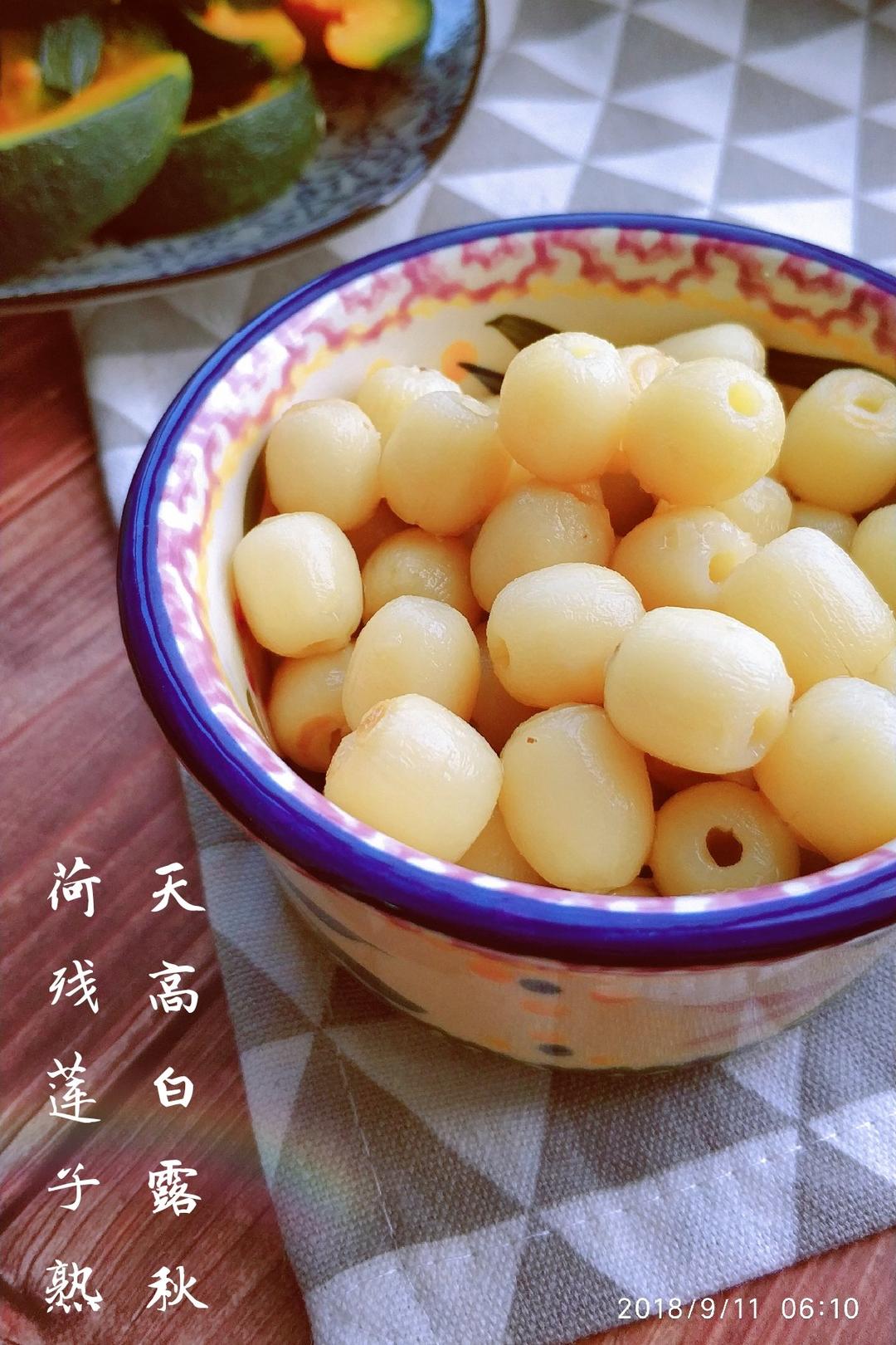 简单、快速泡发莲子