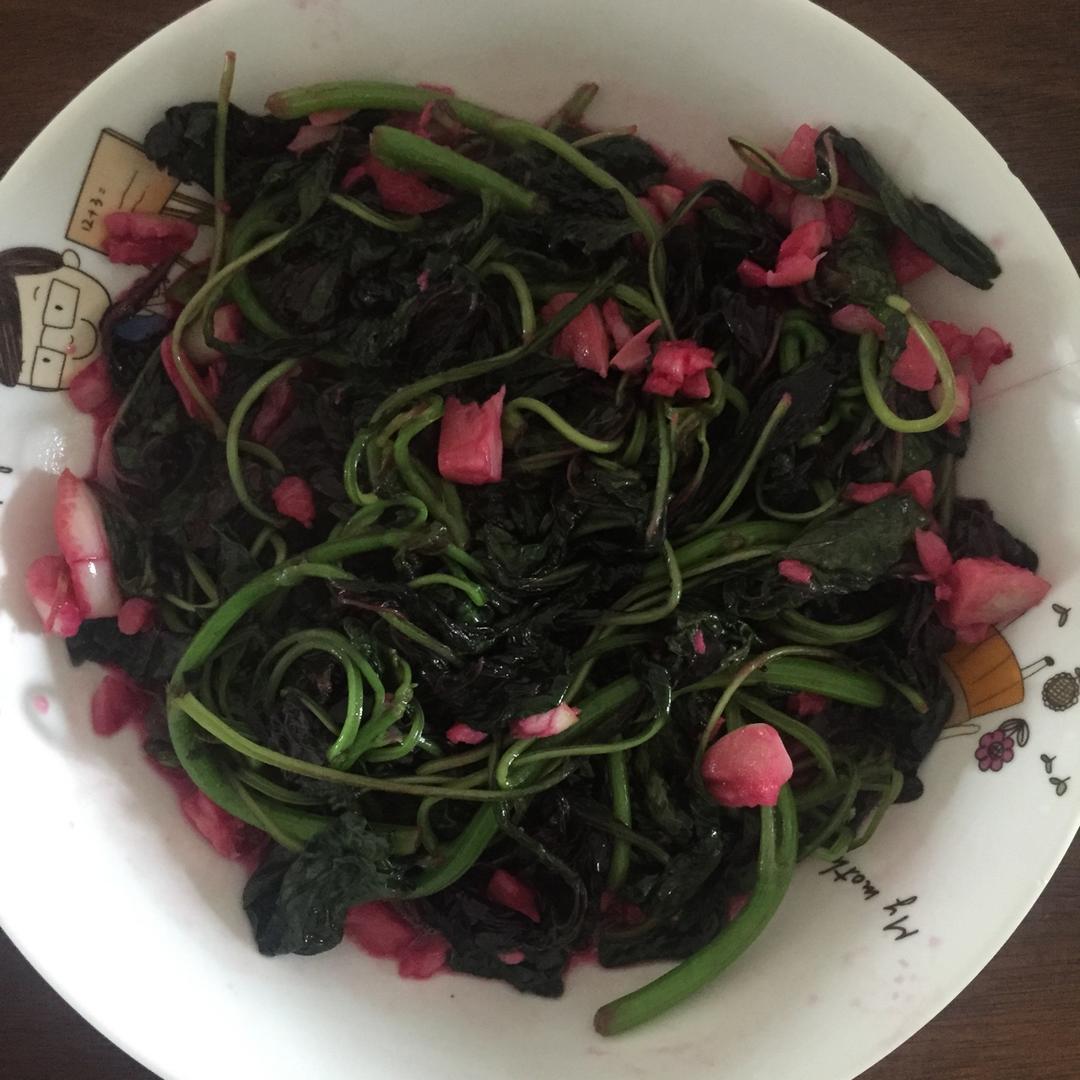 蒜茸炒红苋菜