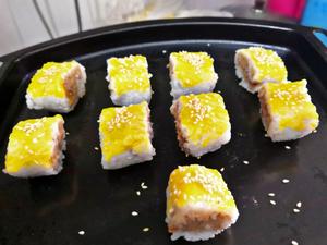 #18L小烤箱菜谱#剩米饭+栗子馅变身低脂健康小零食——栗香白米卷的做法 步骤8